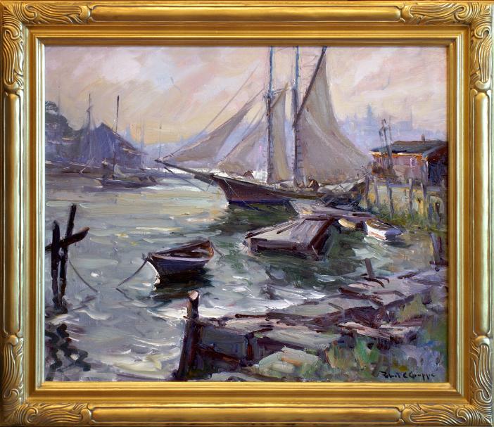 Robert C. Grupp� - Drying the Sail - Click for higher resolution image