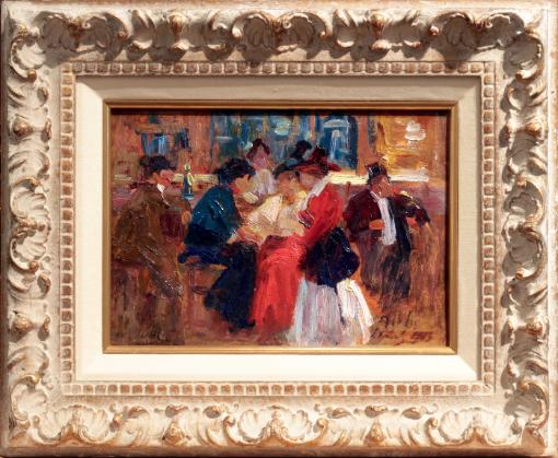 Elie Anatole Pavil oil Painting on Panel Montmartre